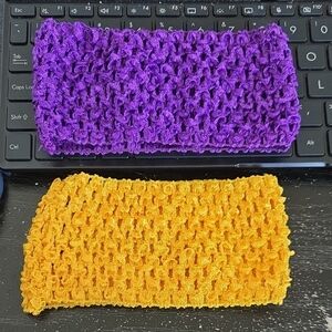 🎁3/$10🔴Purple and Yellow Knitted Headbands